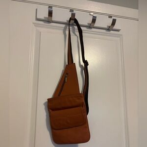 Italian Brown Leather Crossbody Bag